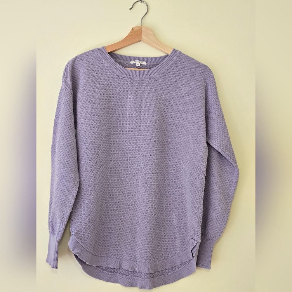 Lavender Textured Knit Sweater